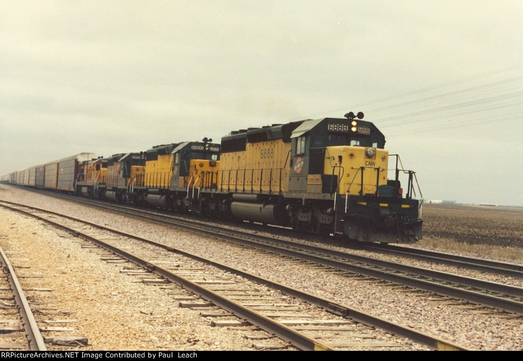Vehicle train rolls east